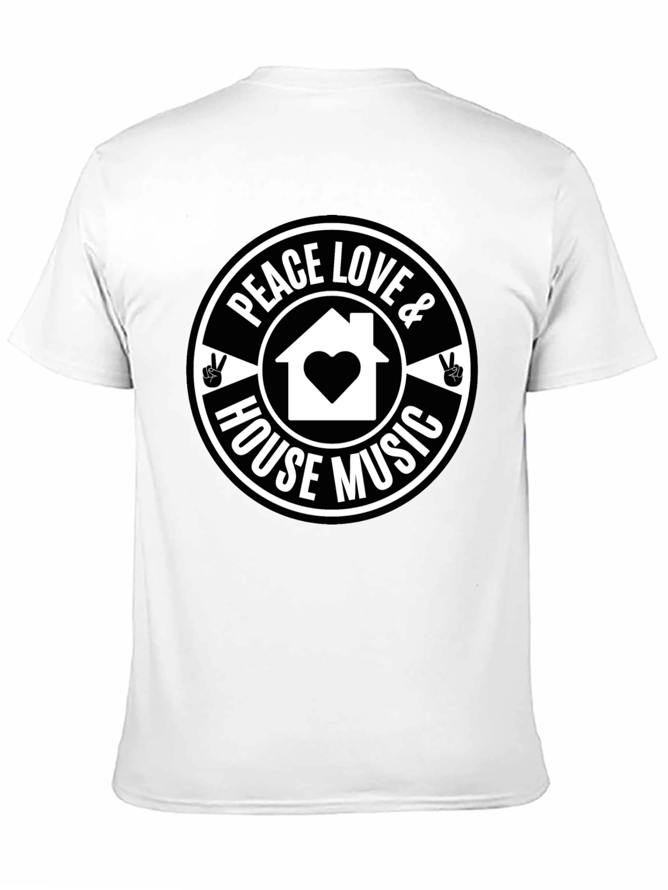 Peace Love & House Music Graphic T-Shirt