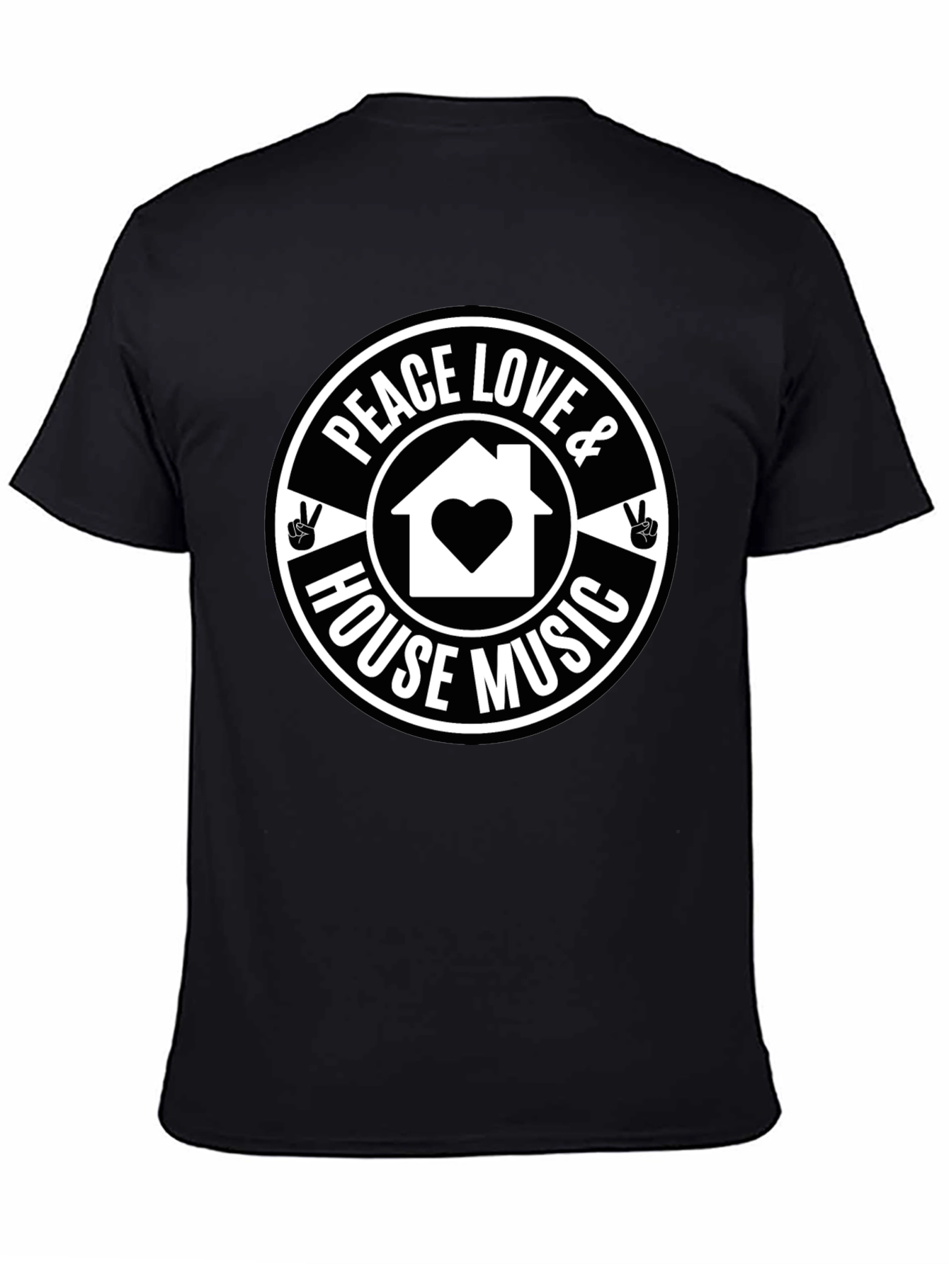 Peace Love & House Music Graphic T-Shirt