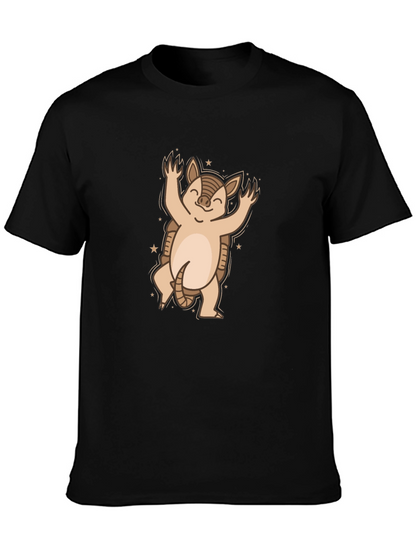 Armadillo Graphic Tee - Cute Cartoon Animal Shirt