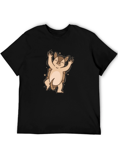 Armadillo Graphic Tee - Cute Cartoon Animal Shirt