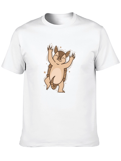 Armadillo Graphic Tee - Cute Cartoon Animal Shirt