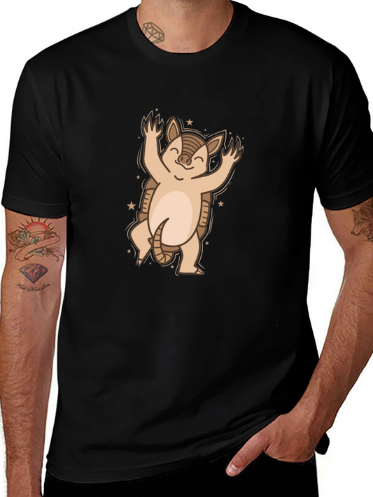Armadillo Graphic Tee - Cute Cartoon Animal Shirt
