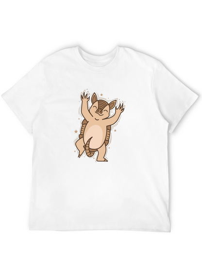 Armadillo Graphic Tee - Cute Cartoon Animal Shirt