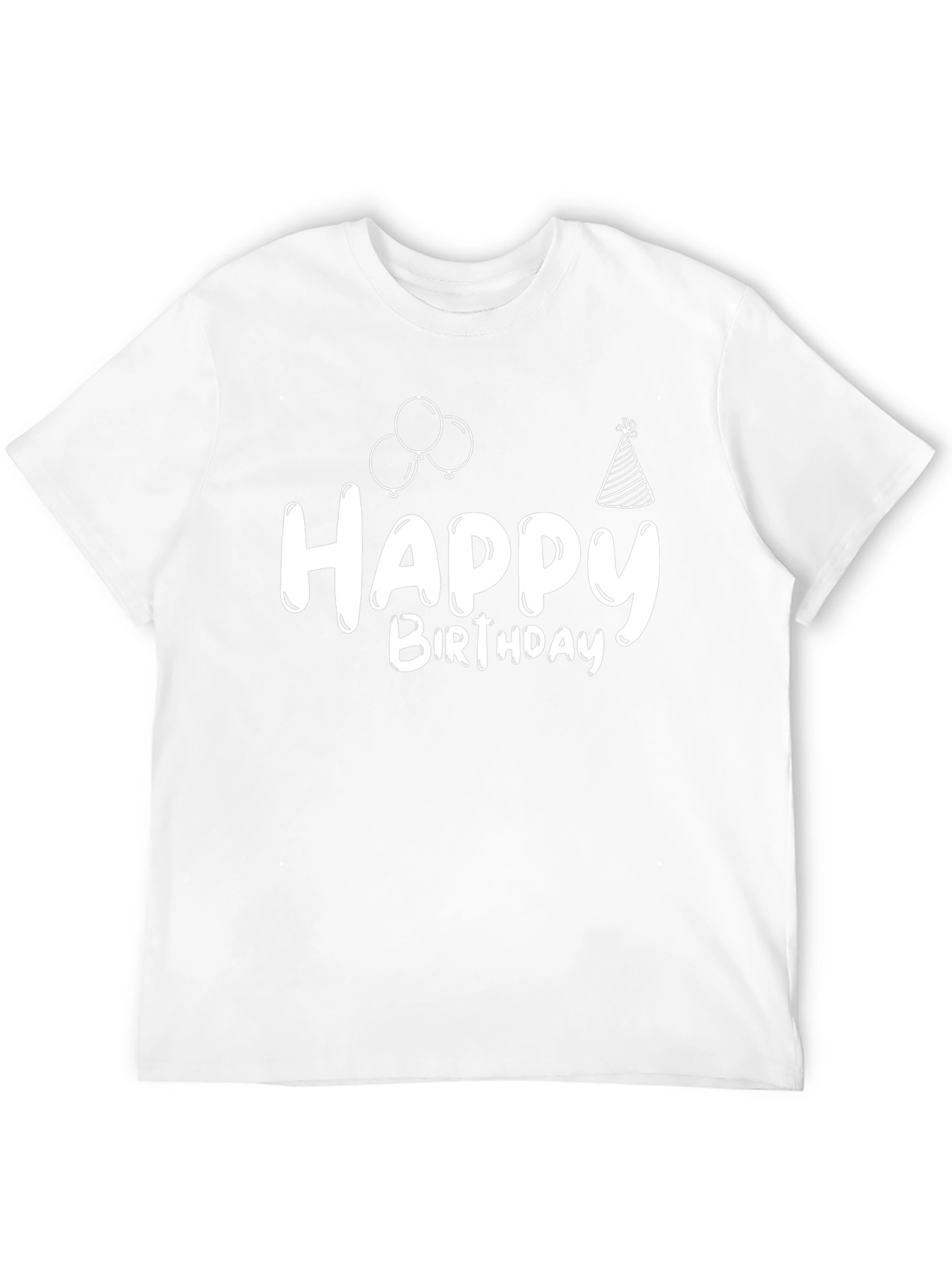 Happy Birthday Graphic Tee - Black Cotton T-Shirt