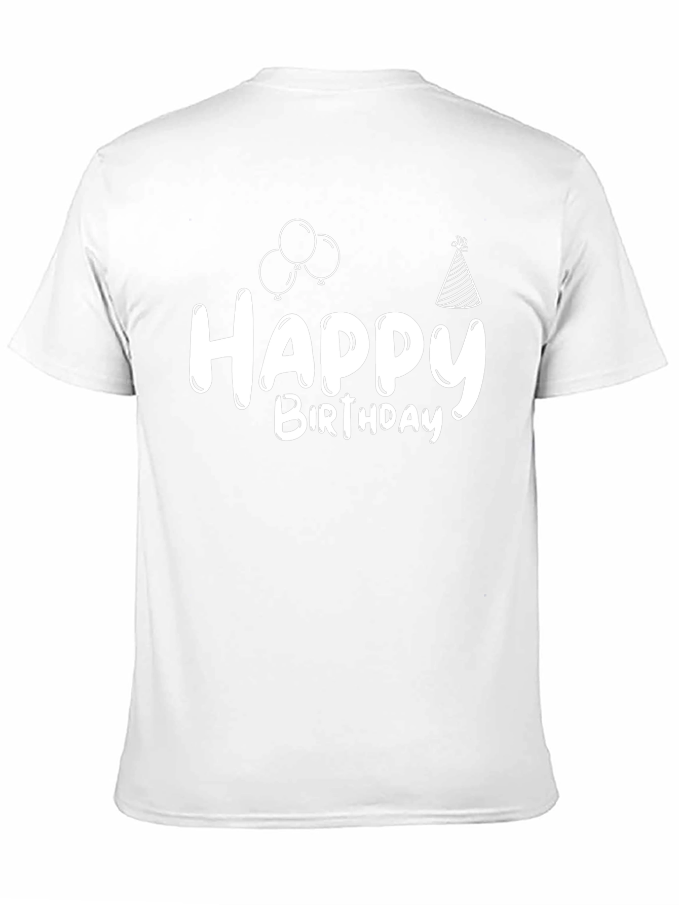 Happy Birthday Graphic Tee - Black Cotton T-Shirt