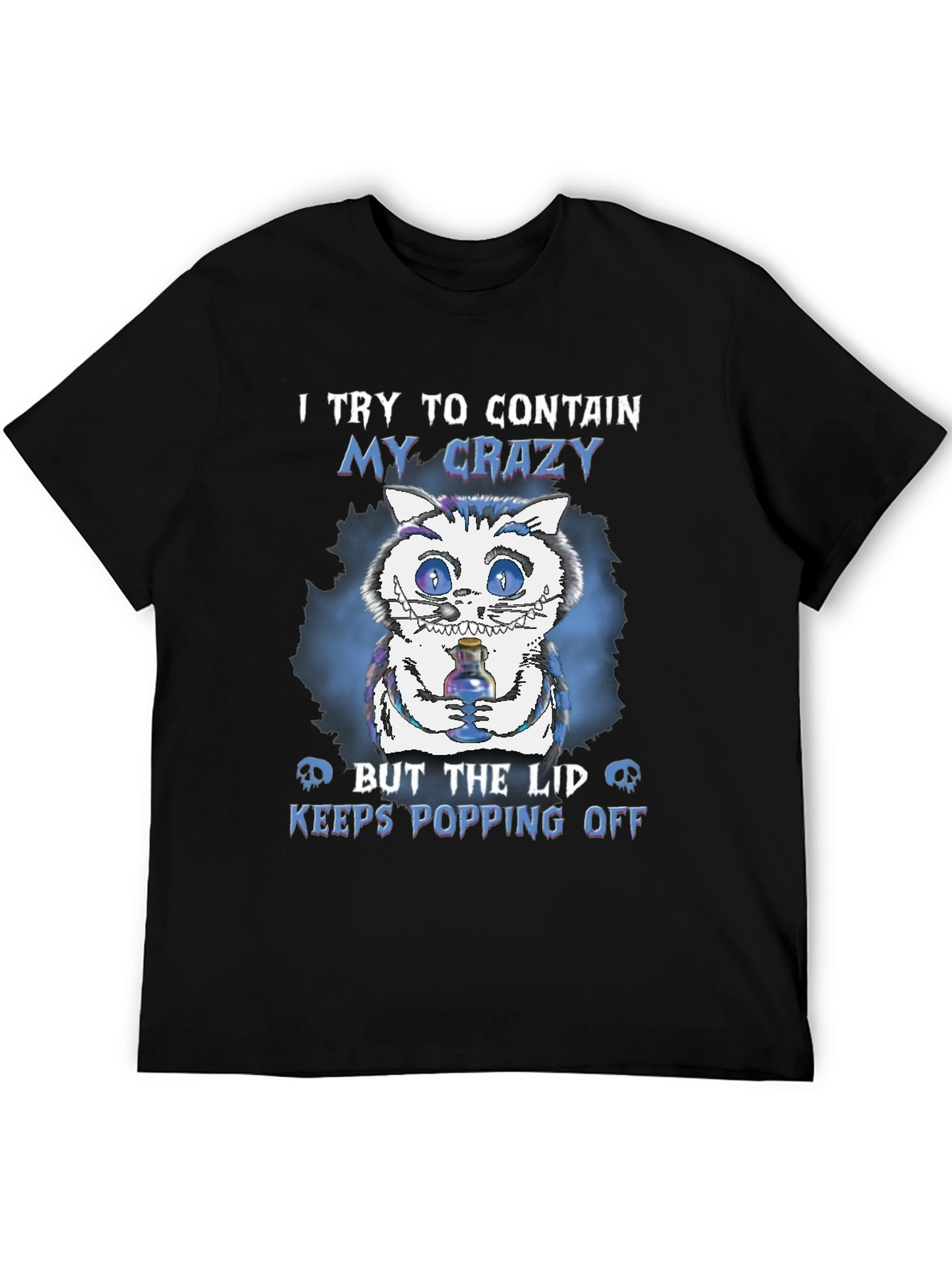 Crazy Cat T-Shirt: Lid Keeps Popping Off