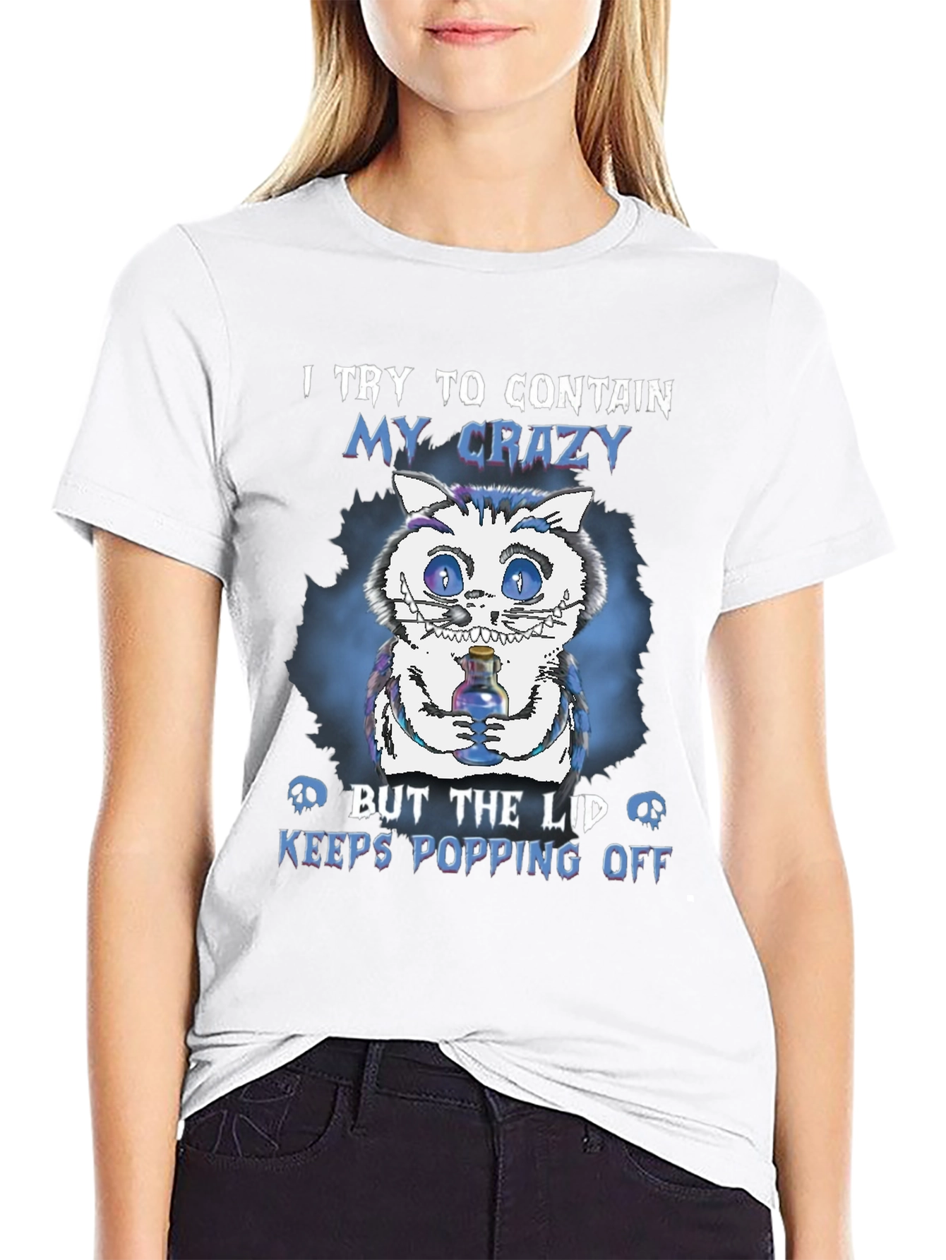 Crazy Cat T-Shirt: Lid Keeps Popping Off