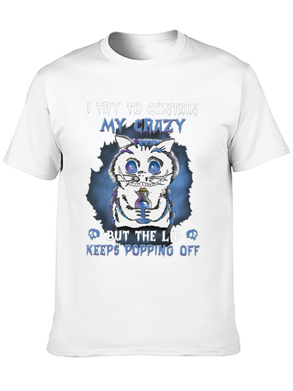 Crazy Cat T-Shirt: Lid Keeps Popping Off