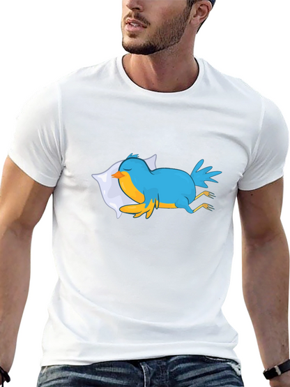 Sleepy Blue Bird Graphic Tee