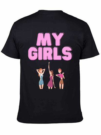 My Girls Black Graphic T-Shirt