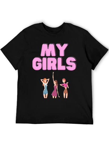 My Girls Black Graphic T-Shirt