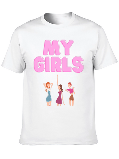 My Girls Black Graphic T-Shirt