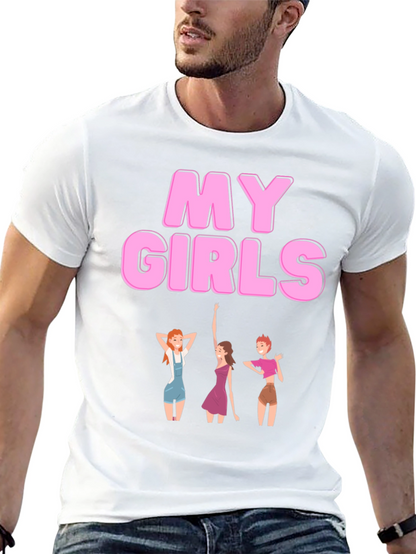 My Girls Black Graphic T-Shirt