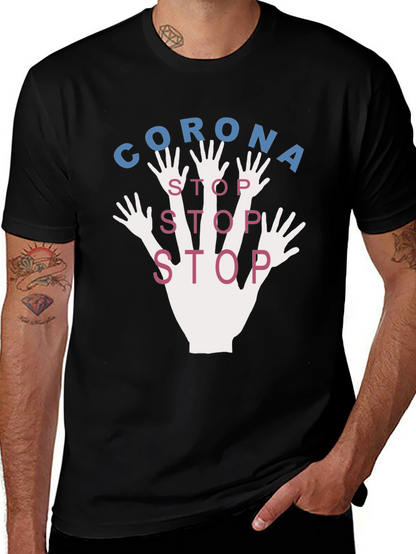 Corona Stop Graphic T-Shirt