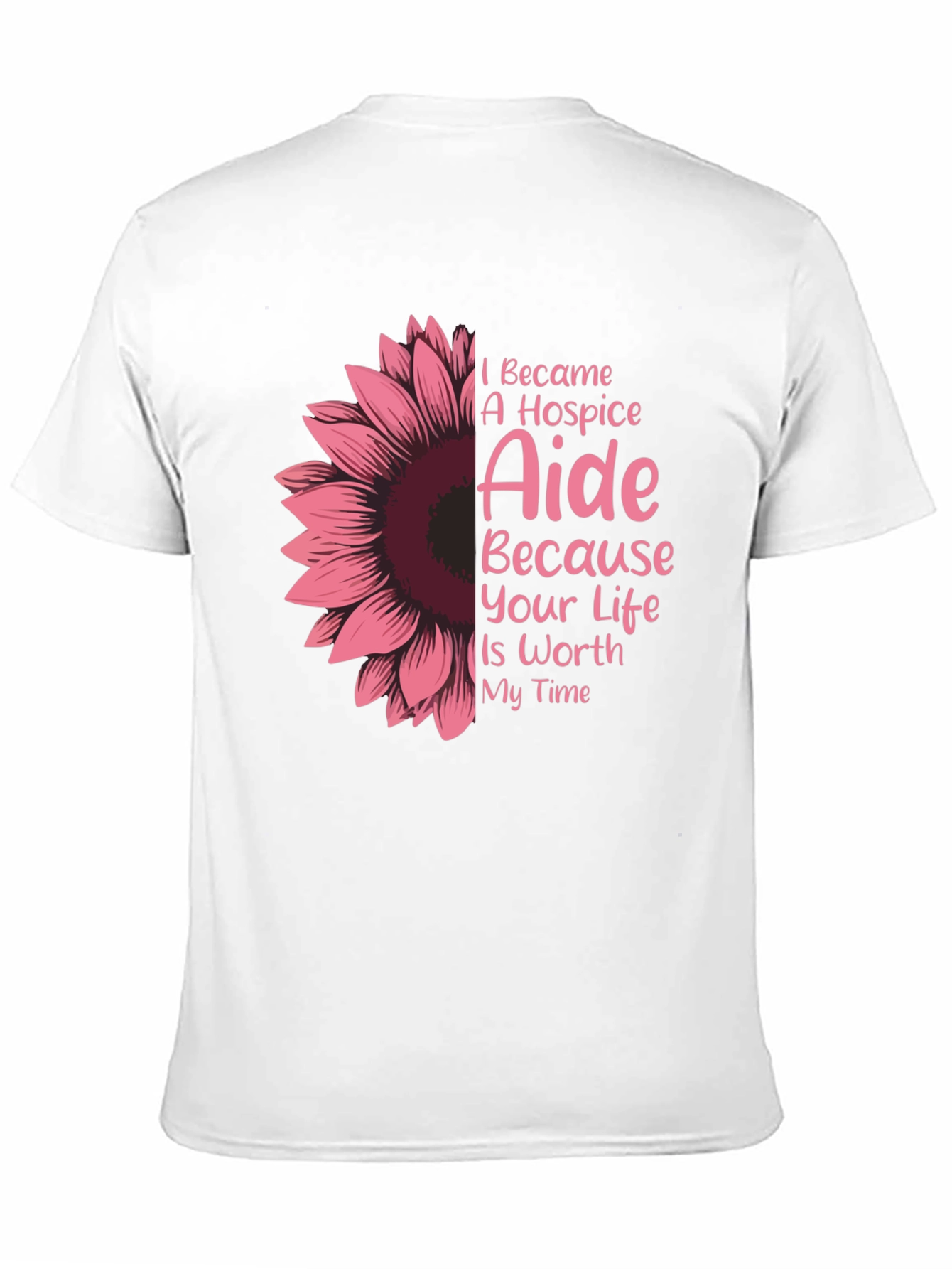 Hospice Aide Sunflower Graphic T-Shirt