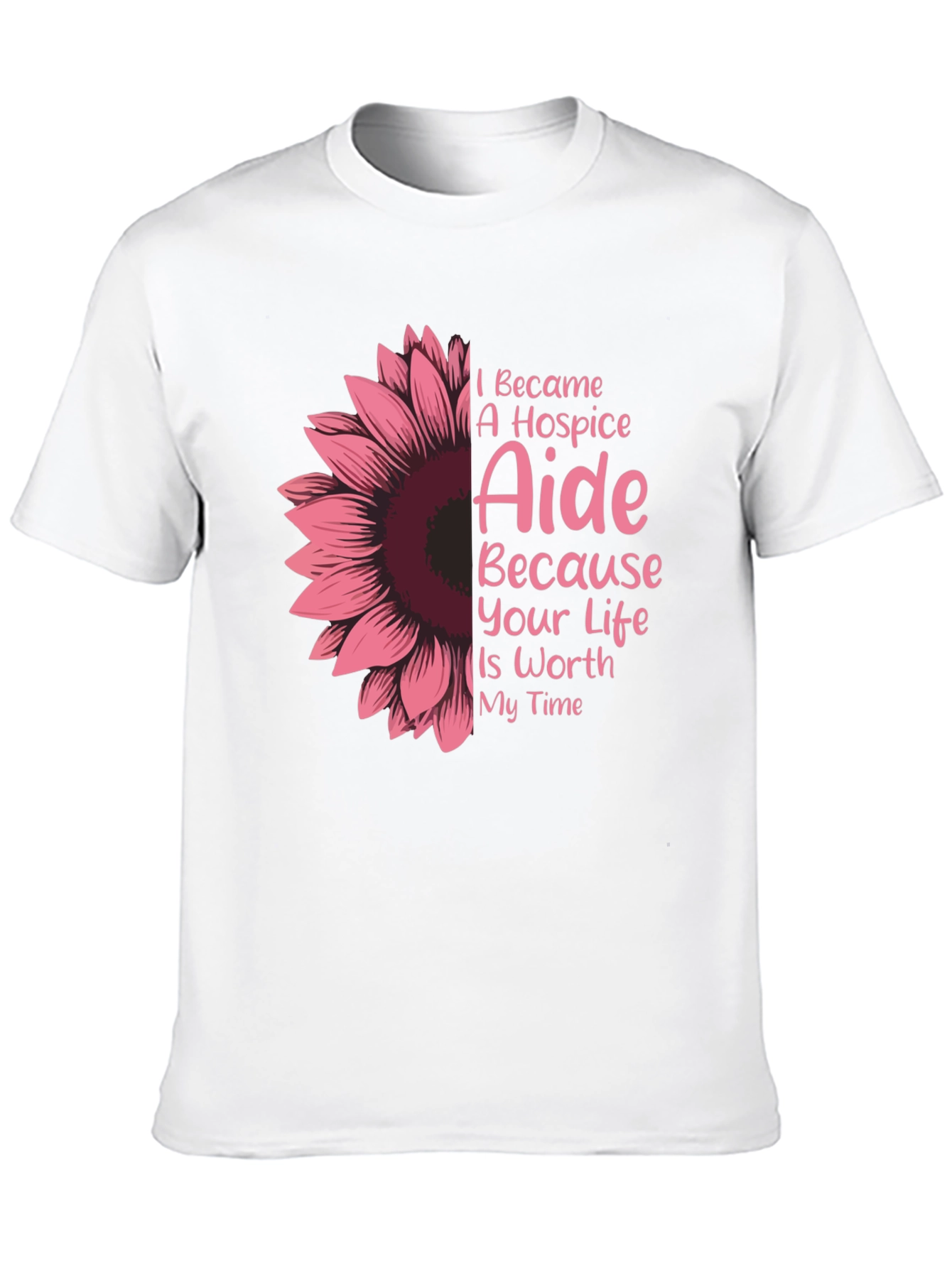 Hospice Aide Sunflower Graphic T-Shirt