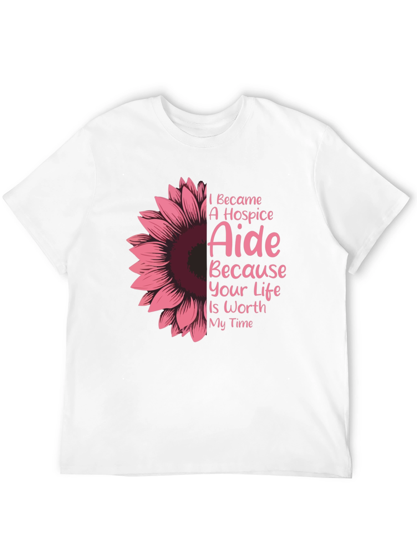 Hospice Aide Sunflower Graphic T-Shirt