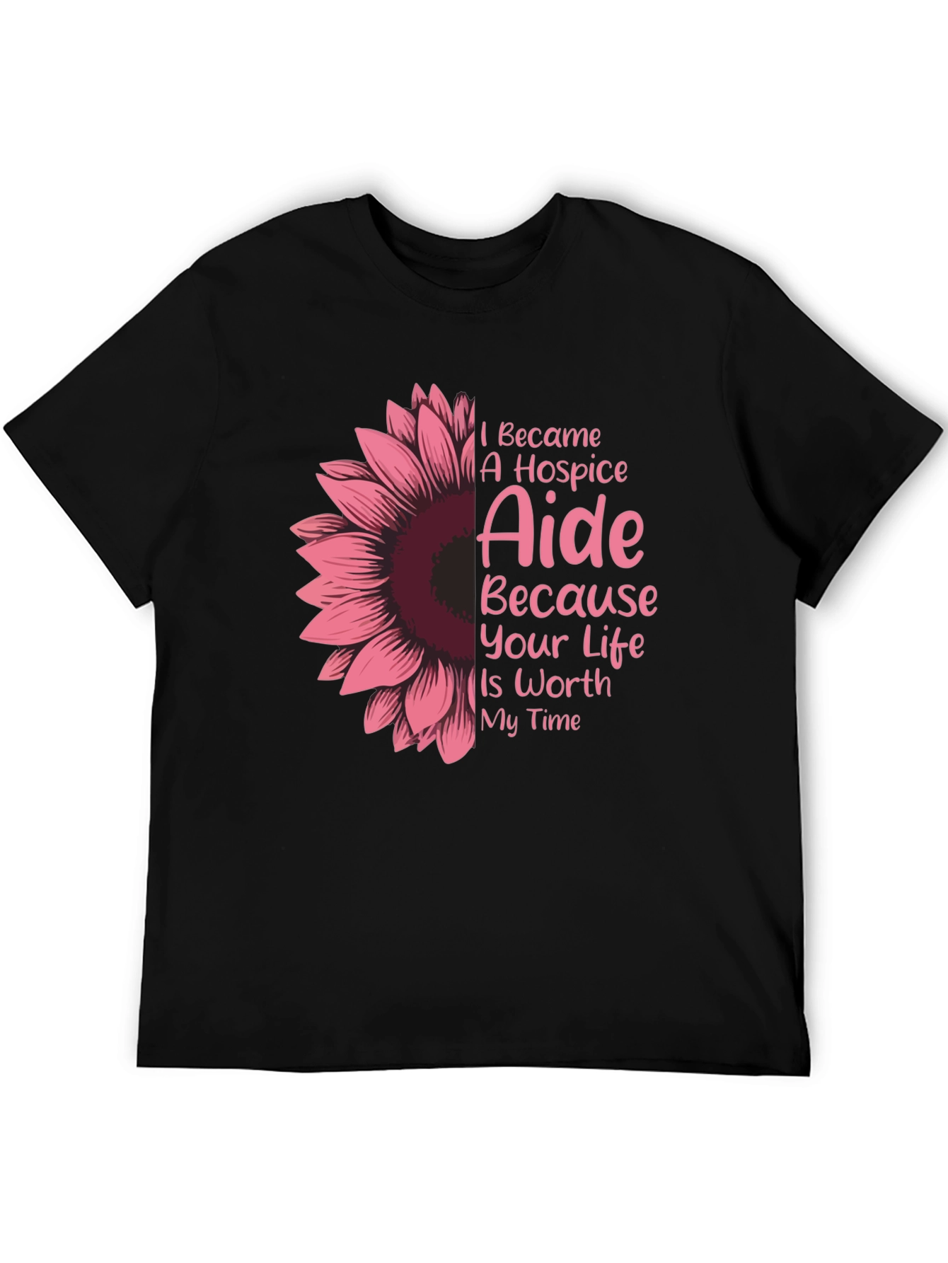Hospice Aide Sunflower Graphic T-Shirt