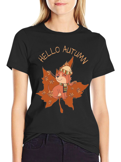 Autumn Pup T-Shirt - Hello Autumn Design