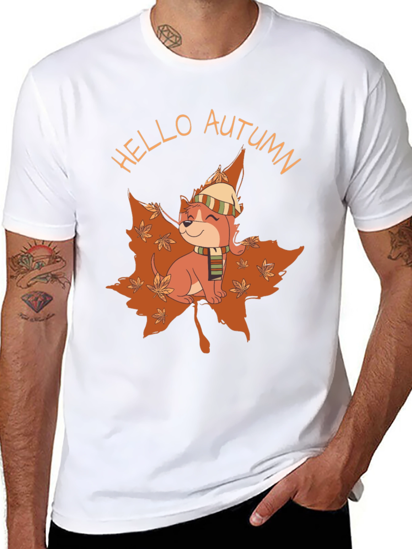 Autumn Pup T-Shirt - Hello Autumn Design