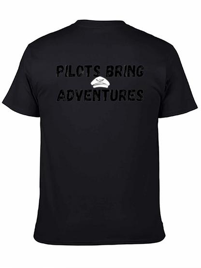 Pilots Bring Adventures Black T-Shirt