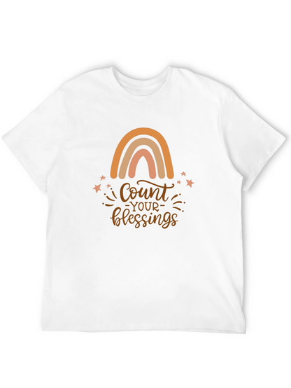 Count Your Blessings Rainbow Graphic Tee