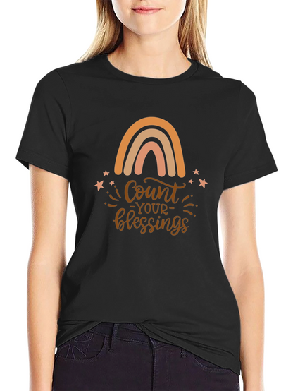 Count Your Blessings Rainbow Graphic Tee