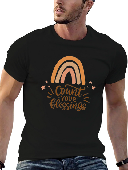 Count Your Blessings Rainbow Graphic Tee