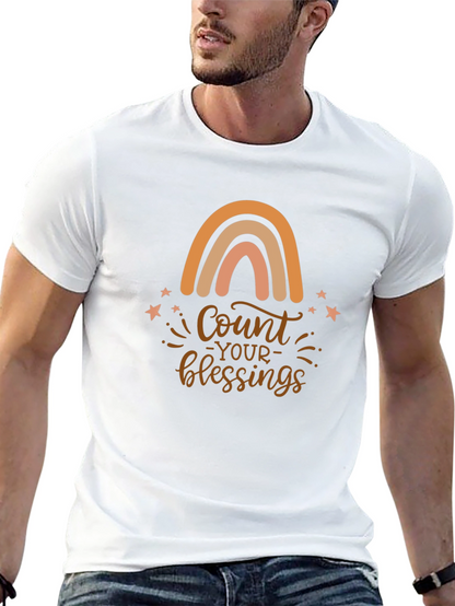 Count Your Blessings Rainbow Graphic Tee