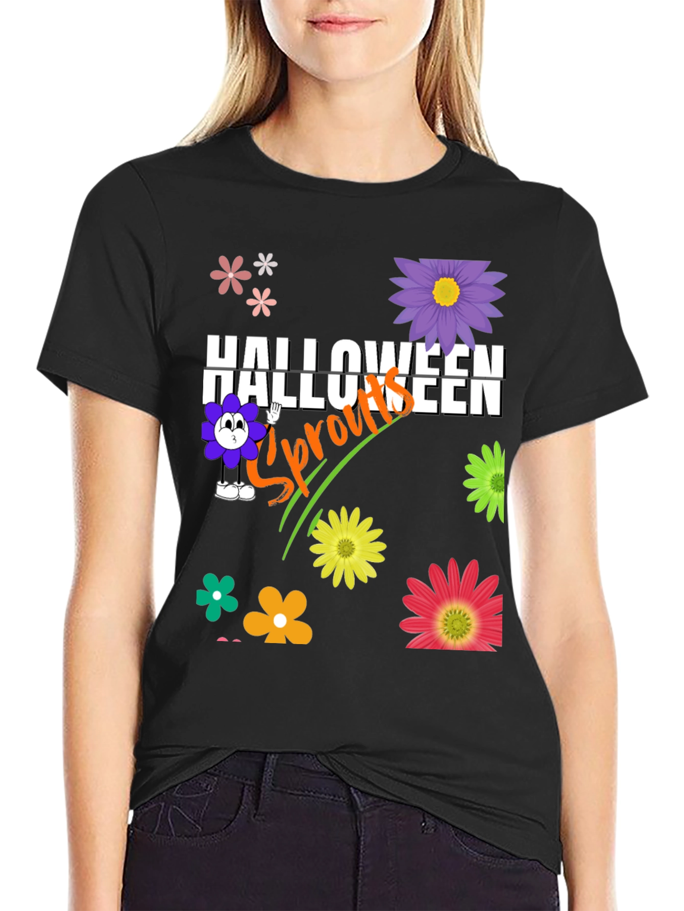 Halloween Sprouts Graphic T-Shirt