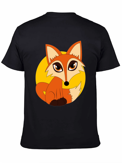 Cartoon Fox Graphic T-Shirt