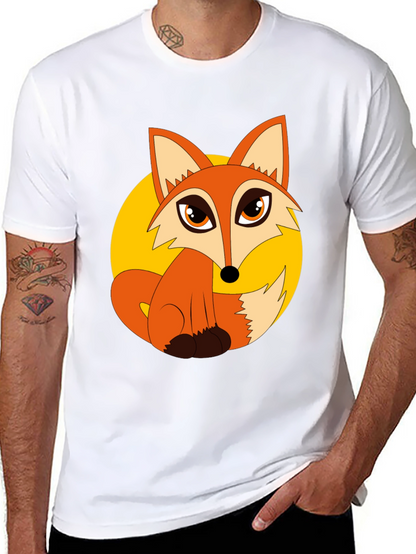 Cartoon Fox Graphic T-Shirt