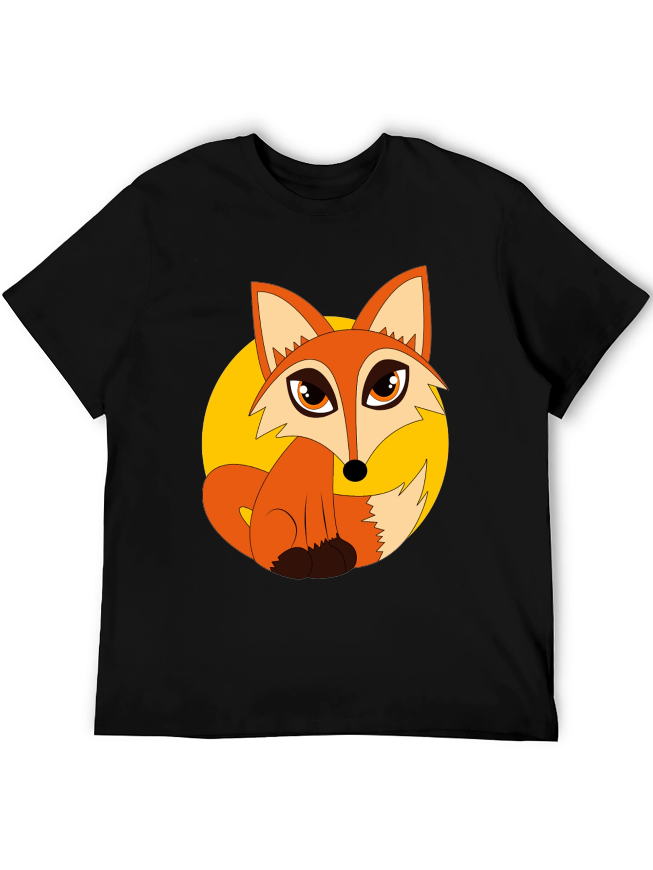 Cartoon Fox Graphic T-Shirt