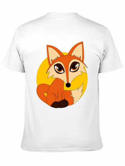 Cartoon Fox Graphic T-Shirt