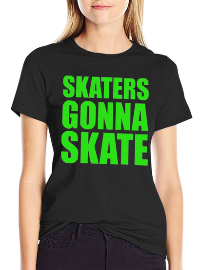 Skaters Gonna Skate Graphic Tee - Black