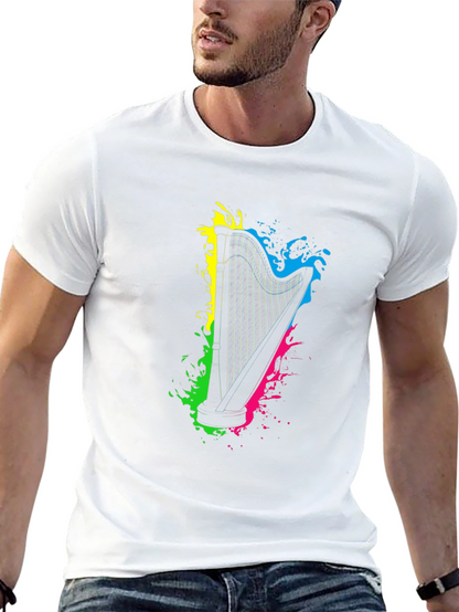 Harp Splash Graphic Black T-Shirt