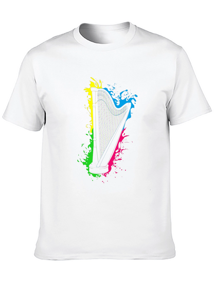 Harp Splash Graphic Black T-Shirt