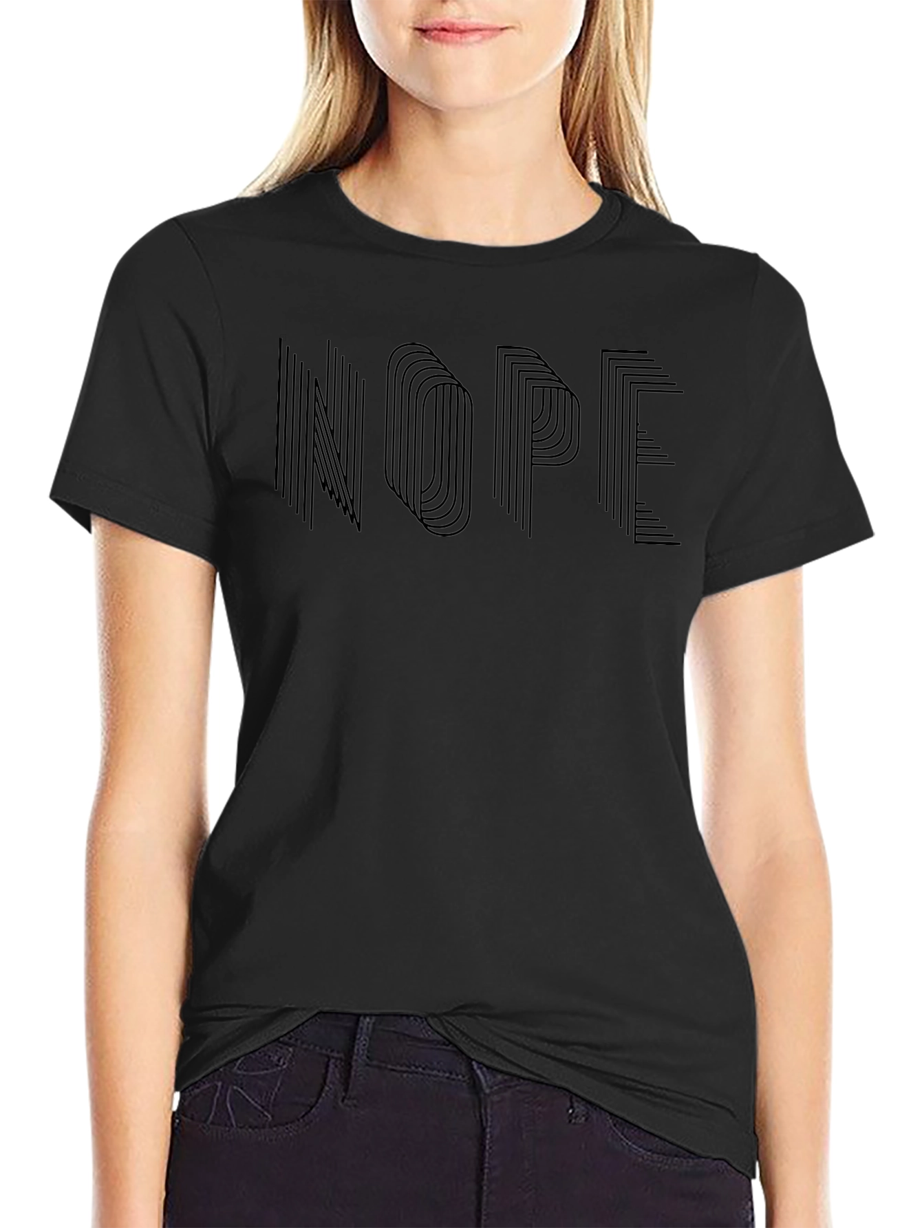 Nope Graphic Tee - Modern Minimalist Design