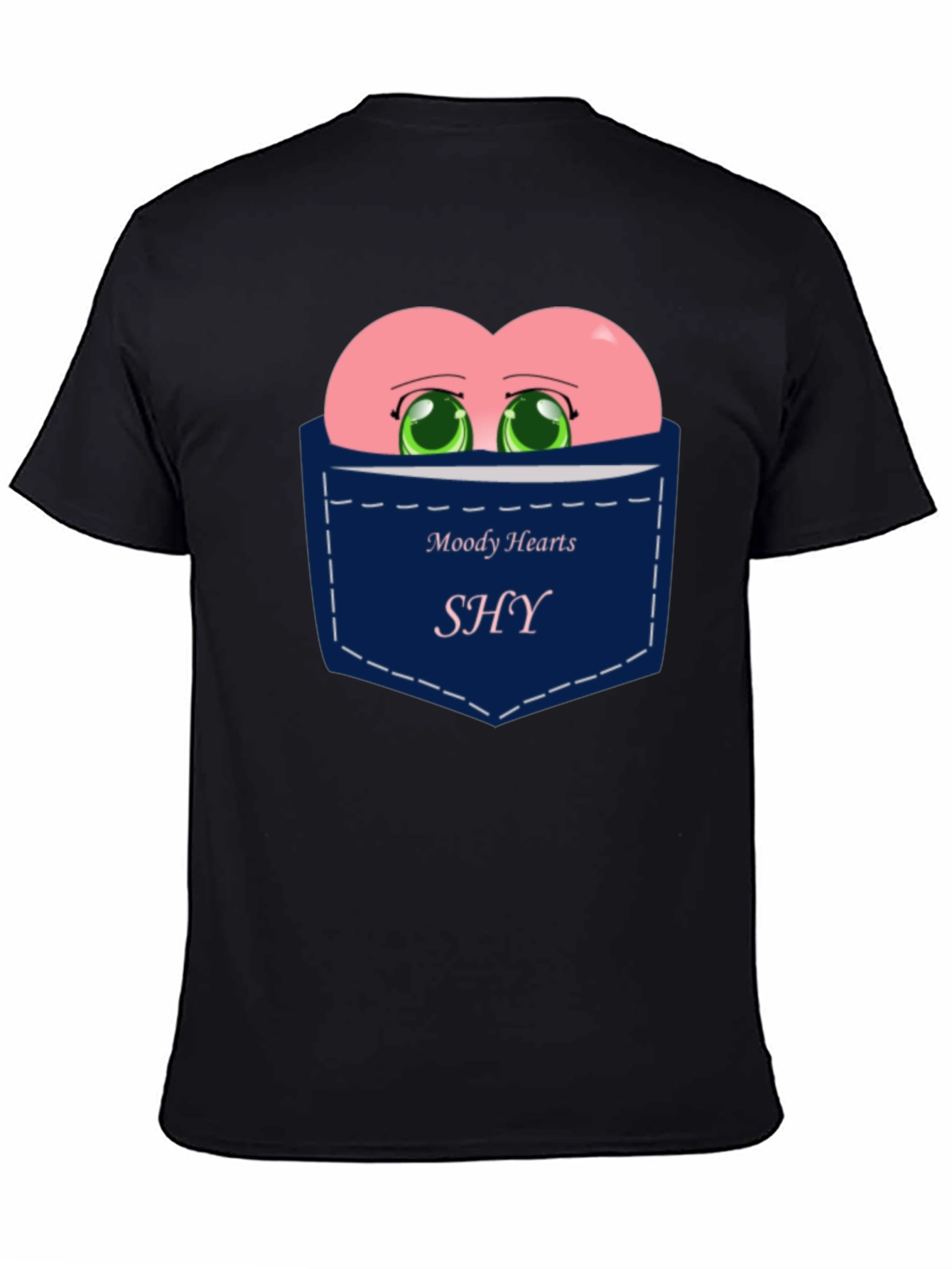 Moody Hearts SHY Pocket Graphic Tee - Black