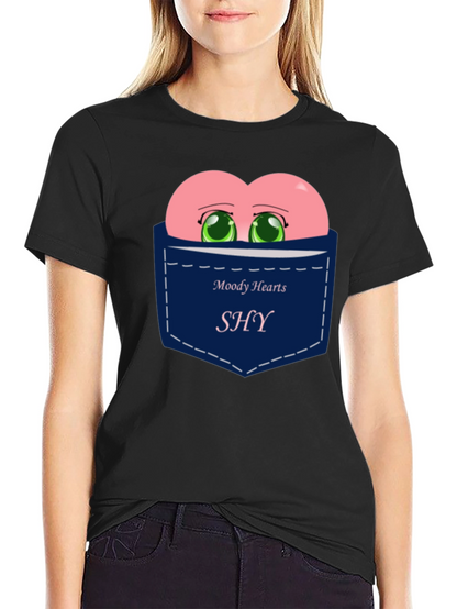 Moody Hearts SHY Pocket Graphic Tee - Black