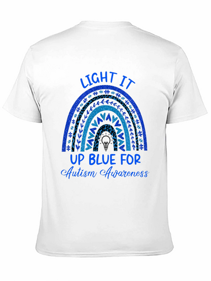 Autism Awareness Blue Rainbow T-Shirt