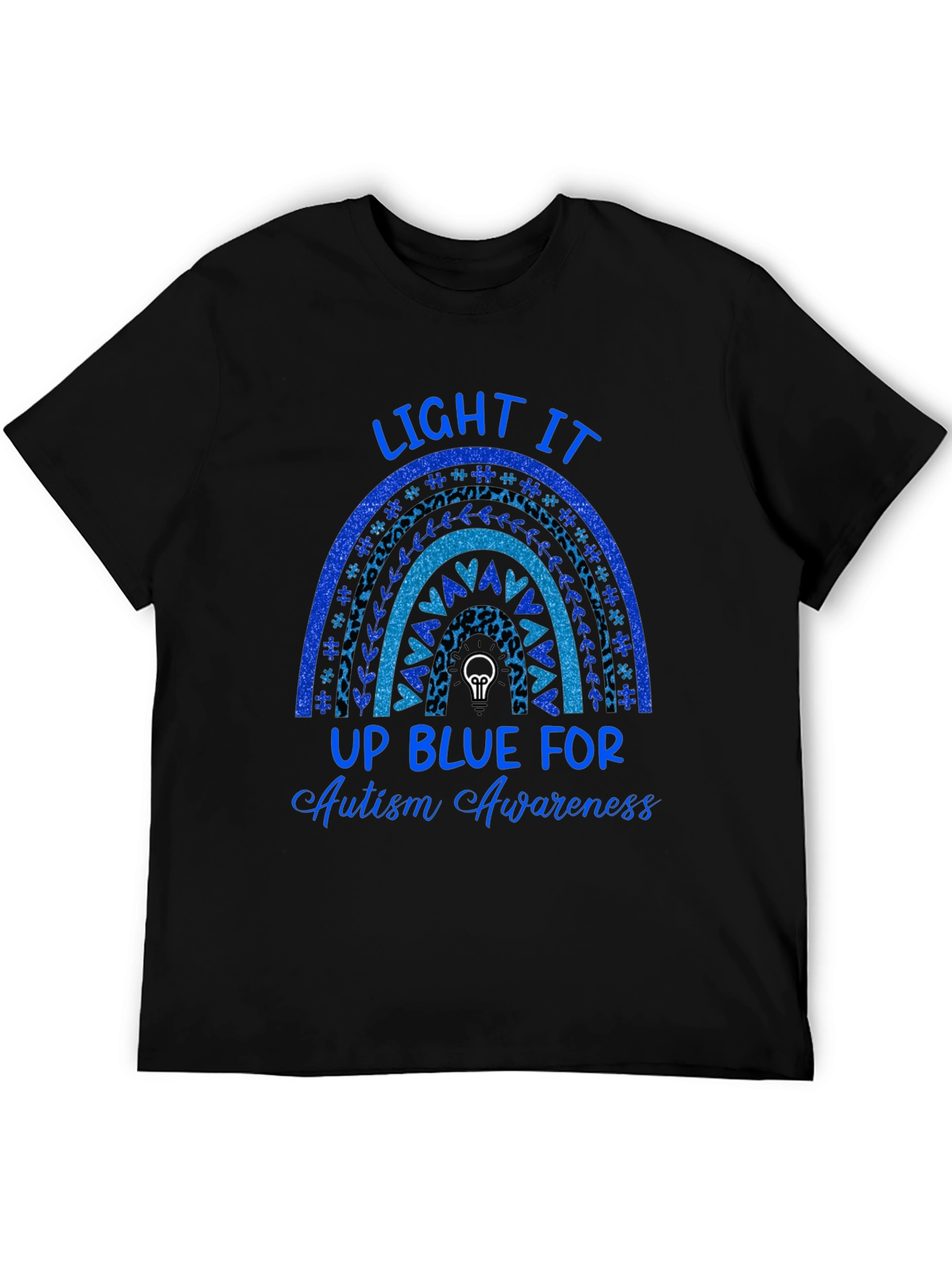 Autism Awareness Blue Rainbow T-Shirt