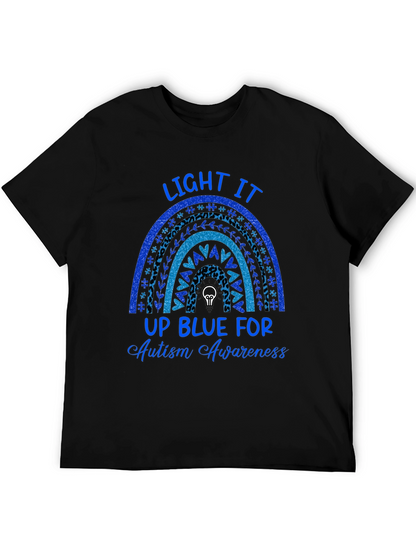 Autism Awareness Blue Rainbow T-Shirt