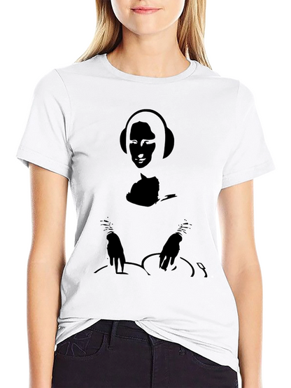 DJ Mona Lisa Black Graphic Tee