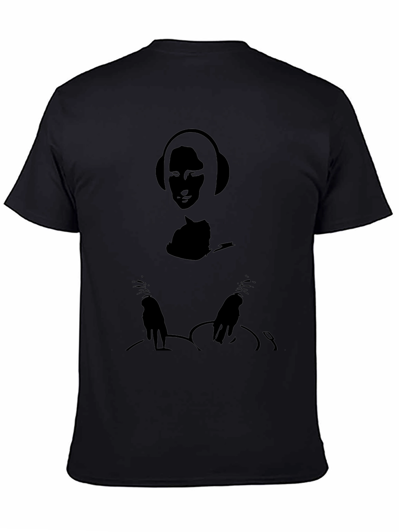 DJ Mona Lisa Black Graphic Tee