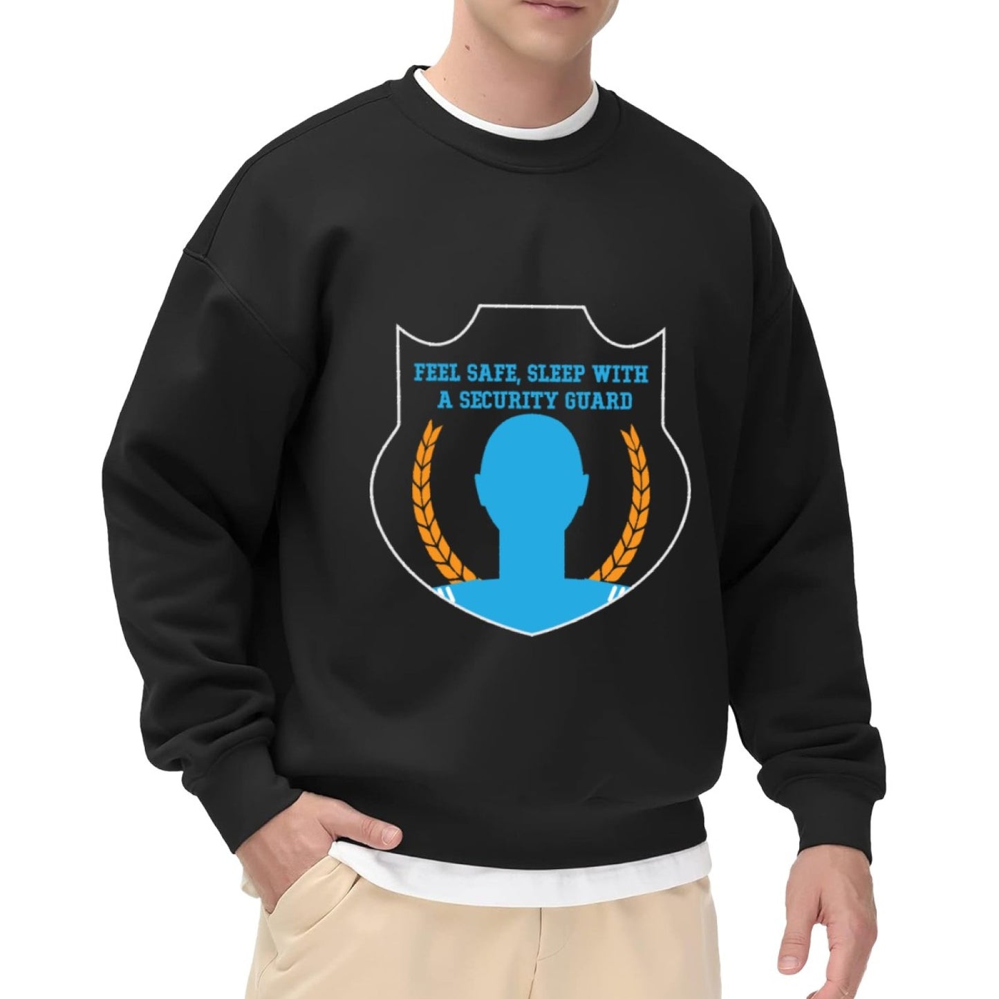 Unisex Security Guard Shield Graphic Sweatshirt (Funny Slogan)