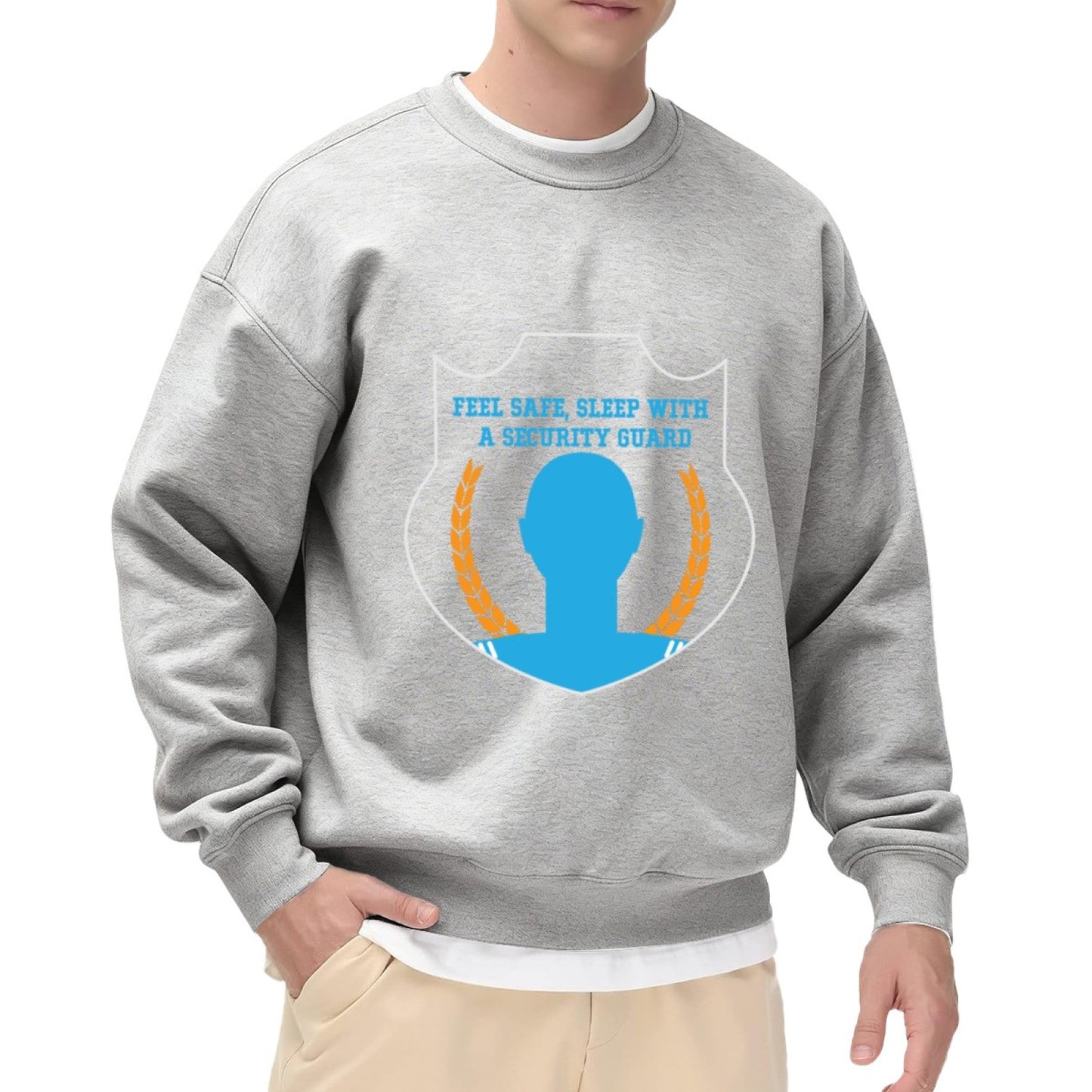 Unisex Security Guard Shield Graphic Sweatshirt (Funny Slogan)