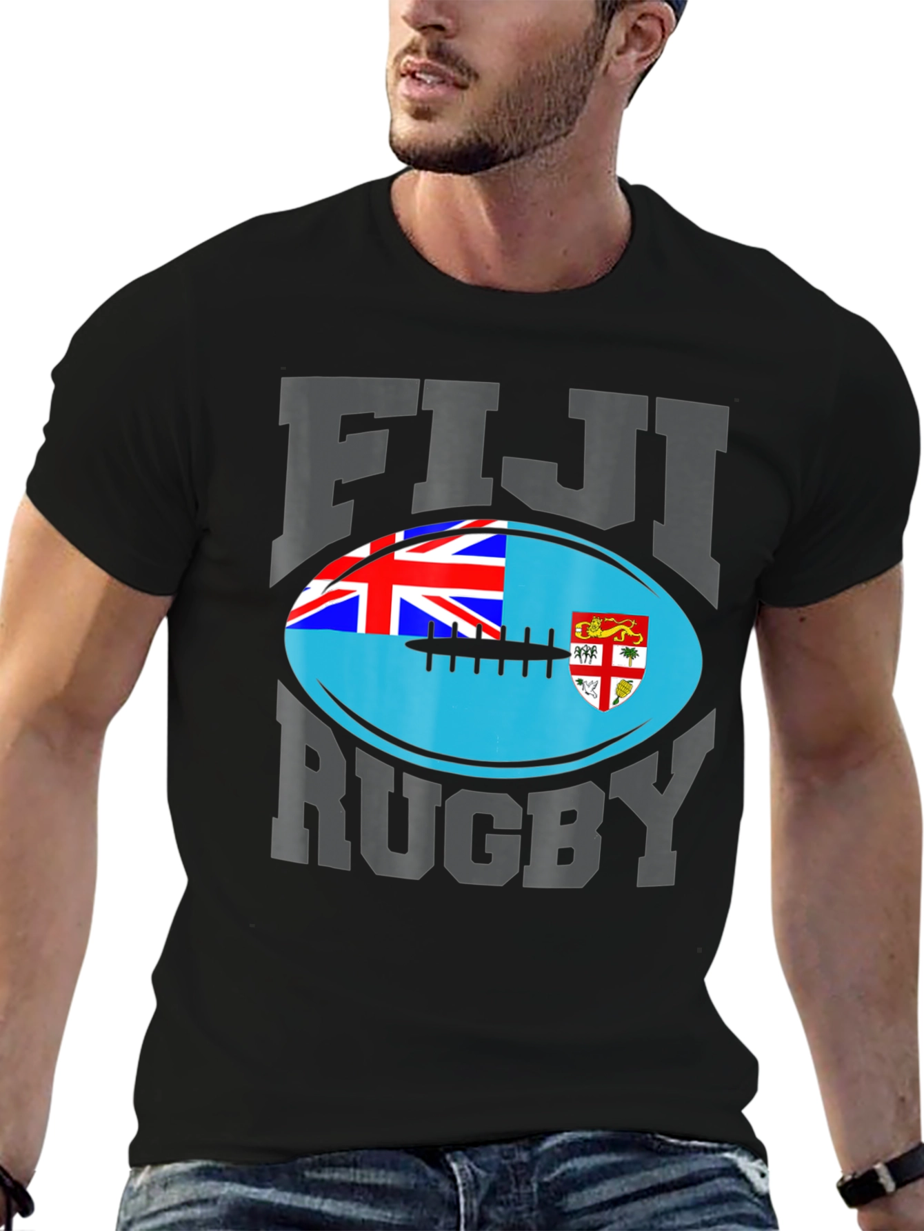 Fiji Rugby T-Shirt - National Flag Design