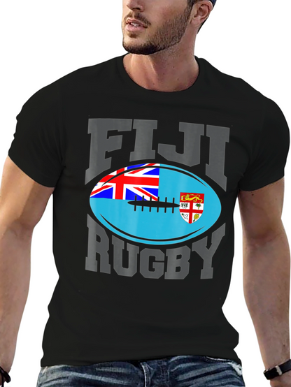 Fiji Rugby T-Shirt - National Flag Design