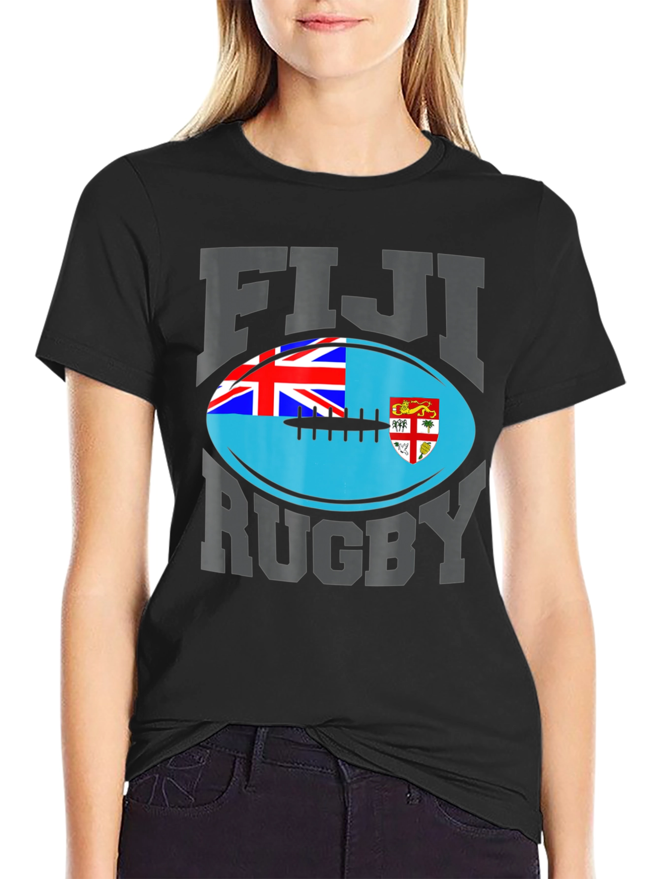 Fiji Rugby T-Shirt - National Flag Design